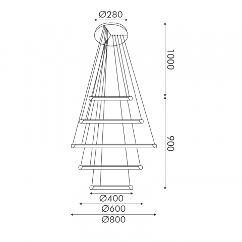 CORP DE ILUMINAT SUSPENDAT LED 80W 6400LM CCT IP20 AUR METAL+ ACRILIC [1]