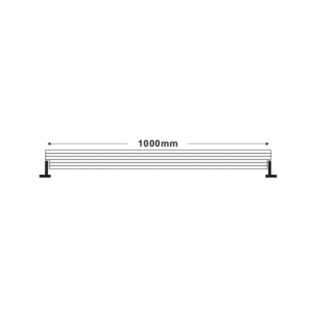 Corp LED liniar 36W, 2520lm, 3000K, 15° x 60° 1m, IP66 [1]