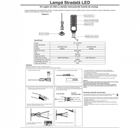 Corp Led Smd Stradal Reglabil 30W/6500K/3600LM [2]