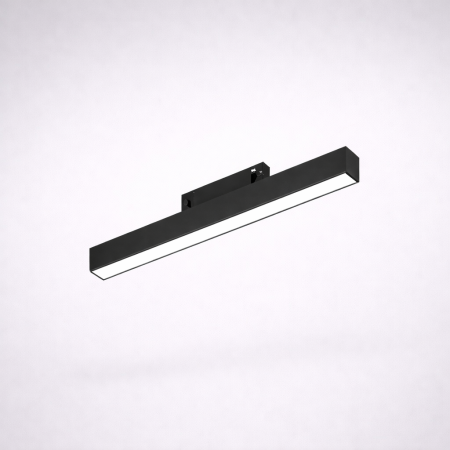 Corpuri de Iluminat pe Sina LED - Corp liniar Magnetic Negru 24V DC 18W 4000K 909LM 120° RA90 L600MM