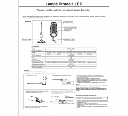 Corp Stradal Led Smd 30W=250W, 3000Lm [2]