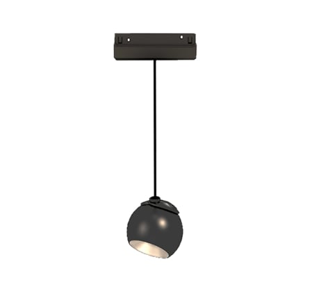 Corpuri de Iluminat pe Sina LED - Corp suspendat magnetic negru mat 48V dc 12W 4000K 1050Lm 36° osram Ra90 Φ100*134Mm