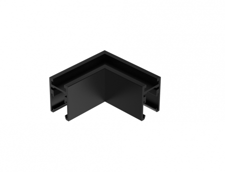 Sina Magnetica Slim 24V - Conector de colt negru 90° pentru mini sina magnetica surspendata TMS*MB