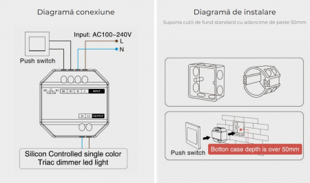 Dimmer mono 100-240V AC 1.36A TRI-C1 [4]