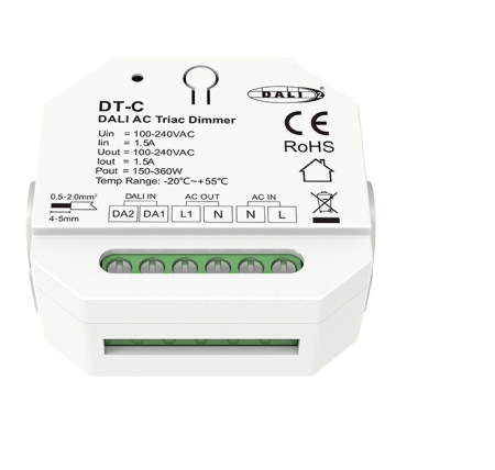 Driver LED Triac (DALI) - Dimmer pentru becuri 230VAC 200W - Sina DIN - DT-C [2]