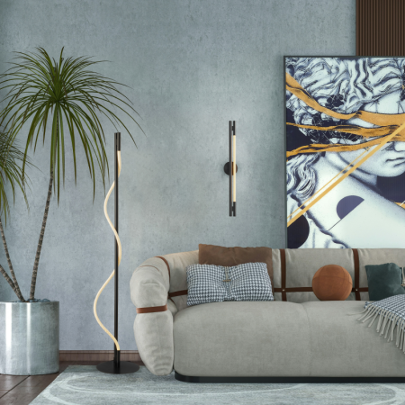 Lampă De Podea Led 20w 3000k 690lm Malpo Metal+siliciu Ip20 D30*h160 [1]