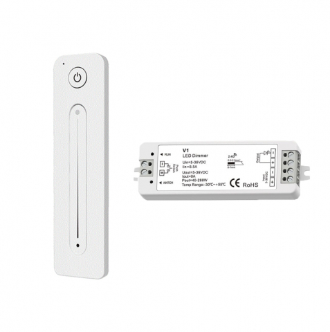 Controler Banda LED - Kit telecomanda alb pentru benzi LED MONO 12-24V 2,4GHz