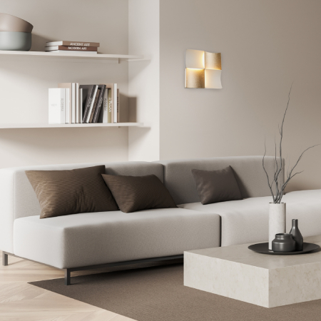 Lampă De Perete Chessy Aur Nisip Alb Led Smd 21w Cct 1050lm Ip20 211x55x211mm [1]