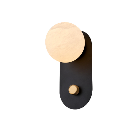 Lampi de perete - Lampă De Perete Marbella Nisip Negru Din Aluminiu Smd 11w Dimmable 2700k 715lm Ip20 140x182x300mm