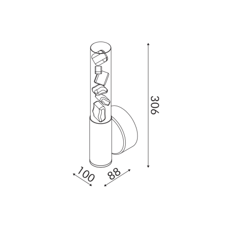 Lampă De Perete Oasis Bronz Din Aluminiu Led Cob 7w Cct 350lm Ip20 100x88x306mm [1]