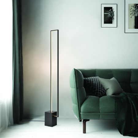 Led De Iluminat De Podea 35w 3000k 2800lm Aelia Black Metal Ip20 20,5x14xh150cm [2]