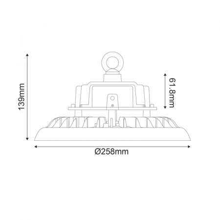 Lampa industriala DIM 1-10V 100W 15.000LM 5000K 90° 230V AC IP65 Ra>80 50.000HRS [1]