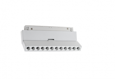 Corpuri de Iluminat pe Sina LED - LAMPA LINIARA MAGNETICA ALB MAT 48V DC 12W 3000K 1000LM 24° OSRAM RA90 L220MM