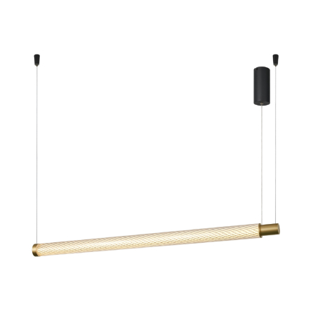 Corp iluminat LED - Lampă Suspendantă Mystique, Aur Nisip Din Aluminiu Negru, Led Smd 42w Cct 2520lm Ip20 1175x45x2000mm