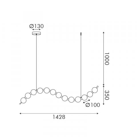 LAMPĂ SUSPENDATĂ LED 20W 1500LM 3000K IP20 ALUMINIU AURIU + ACRILIC [1]
