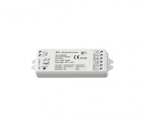 LED Controler 2in1 (WiFi) - Mono /CCT - 12-36V DC 10A - Alexa Tuya - WT1 [1]