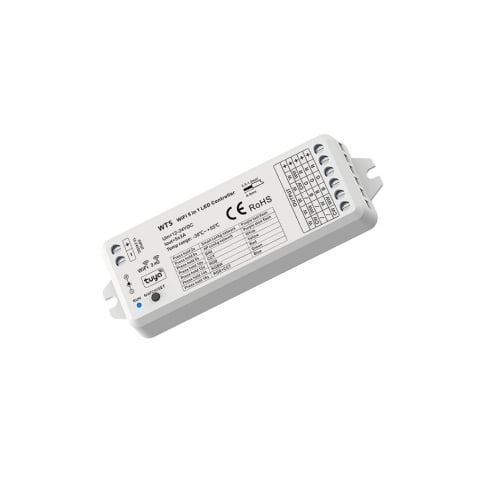 Controler Banda LED - LED Controler 5in1 (WiFi) - Mono /CCT /RGB /RGB+CCT - 12-24V DC 15A - Alexa Tuya - WT5