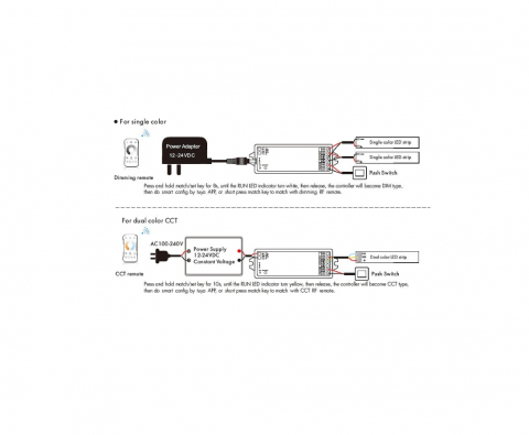 LED Controler 5in1 (ZigBee) - Mono /CCT /RGB /RGB+CCT - 12-24V DC 15A - Tuya - WZ5 [2]
