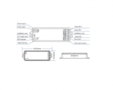 LED Controler 5in1 (ZigBee) - Mono /CCT /RGB /RGB+CCT - 12-24V DC 15A - Tuya - WZ5 [1]