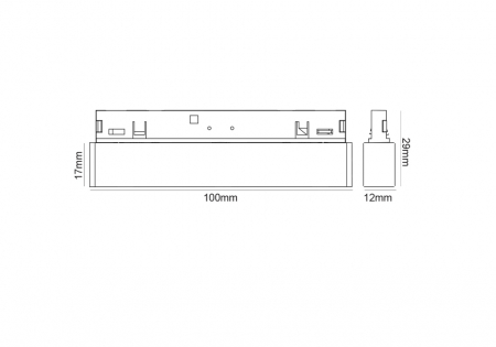 Mini Corp De Iluminat Magnetic Negru 24V DC 5W 3000K 240LM 36° RA90 5 ANI L100MM [1]