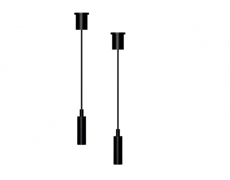 Sina Magnetica Slim 24V - Kit de montare (set de 2 buc) pentru mini sina magnetica neagra cu sarma de otel 2 M si accesorii de instalare