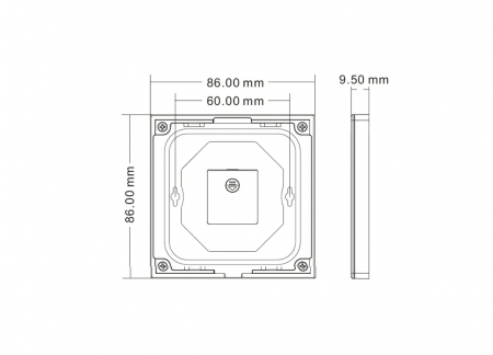 Panou LED montat pe perete - RGB+CCT - 4 zone - 3V - TW5-4(W) [2]