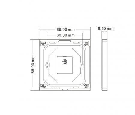 Panou LED montat pe perete - RGB/RGB+W - 4 zone - 3V - TW4-4(B) [2]
