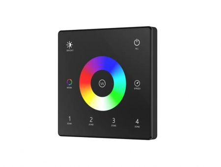 Controler Banda LED - Panou LED montat pe perete - RGB/RGB+W - 4 zone - 3V - TW4-4(B)
