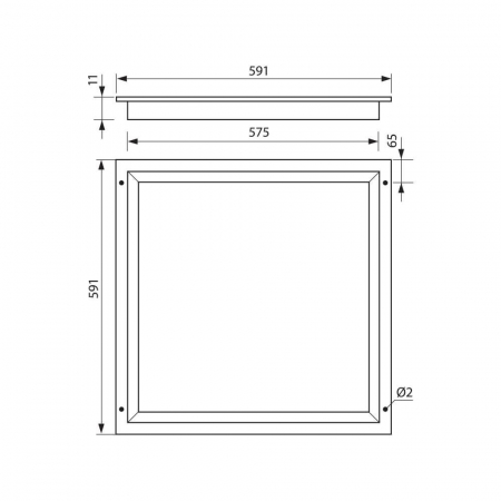 Panou LED  SOLO LED ∙ 40W ∙ 3600lm ∙ Alb ∙ 6500K [1]