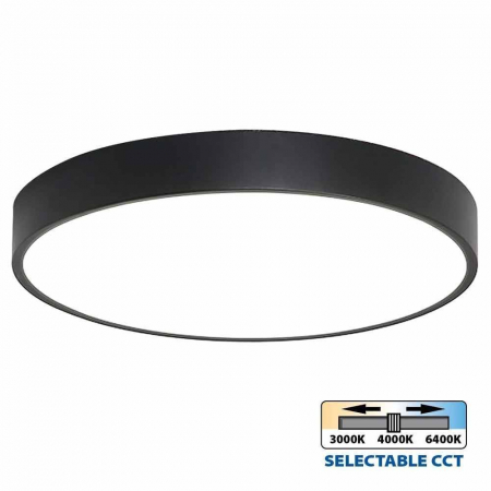 Lampi de tavan - Plafoniera LED LUKA LED ∙ 35W ∙ negru ∙ comutator CCT ∙ 3000K-4000K-6400K