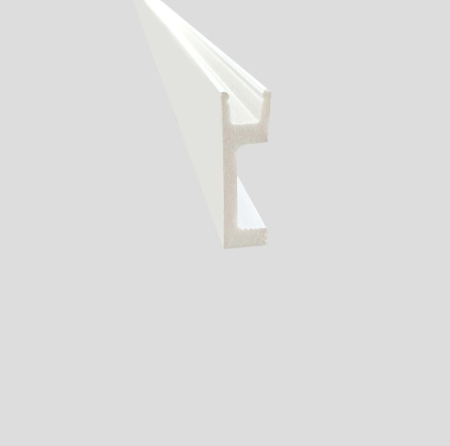 Plinta alba decorativa duropolimer pentru LED, latime 80 mm [2]