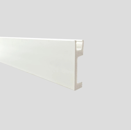 Plinta alba decorativa duropolimer pentru LED, latime 80 mm [1]