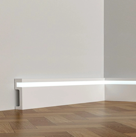 Profil Banda LED - Plinta decorativa duropolimer pentru LED, latime 80 mm