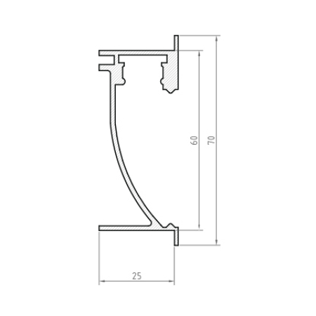 Profil Aluminiu LED 1M argint anodizat P26-2 [1]