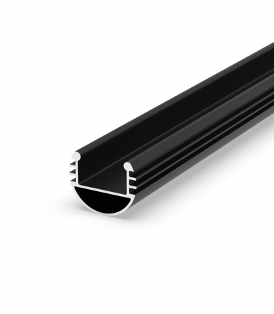 Profil Aluminiu LED negru P8-1 Dispersor opal 2M [1]