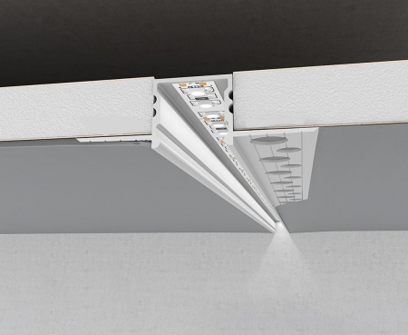 Profil Aluminiu LED argint anodizat GK18-3 Dispersor opal 2M [1]
