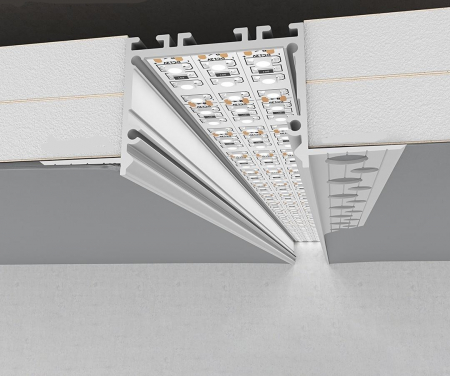 Profil Aluminiu LED argint anodizat GK22-7 Dispersor opal 2M [1]
