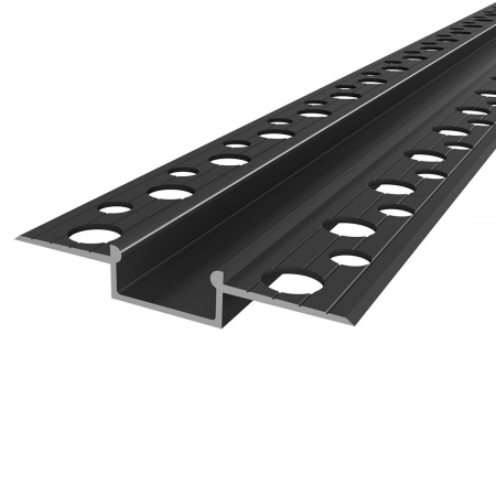 Profil led incastrat - Profil Aluminiu LED Negru GK6-3 Dispersor 2M