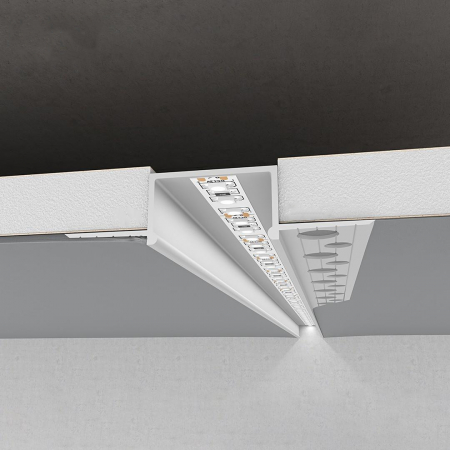 Profil Aluminiu LED argint anodizat GK14-3 Dispersor opal 2M [1]