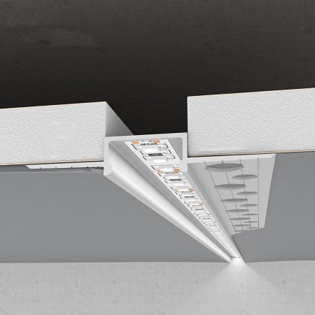 Profil Aluminiu LED argint anodizat GK6-3 Dispersor opal 2M [1]