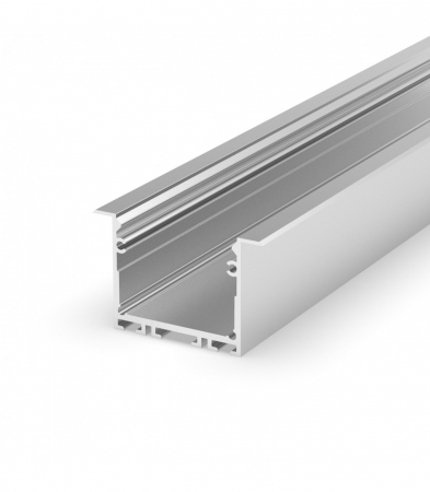 Profil Aluminiu LED argint anodizat P22-1 Dispersor opal 2M [1]