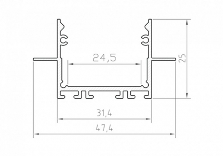 Profil Aluminiu LED alb P22-2 Dispersor opal 2M [1]