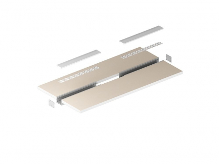 Profil Aluminiu LED negru P22-2 Dispersor opal 2M [4]
