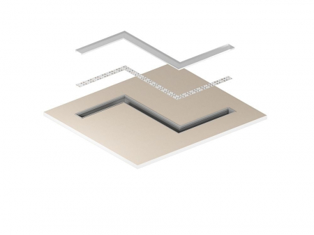 Profil Aluminiu LED negru P22-2 Dispersor opal 2M [8]