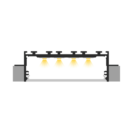 Profil Aluminiu LED 2M negru P27-2 [2]