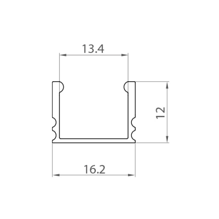 Profil Aluminiu LED argint anodizat P5-2 Dispersor opal 2M [1]
