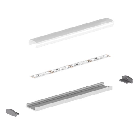 Profil Aluminiu LED negru P4-3 Dispersor opal 2M [2]