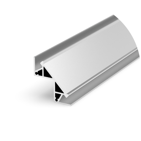 Profil LED colt - Profil Aluminiu LED P12-1 + Dispersor opal 2M