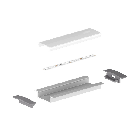 Profil Aluminiu LED argint anodizat P14-1 Dispersor opal 2M [4]