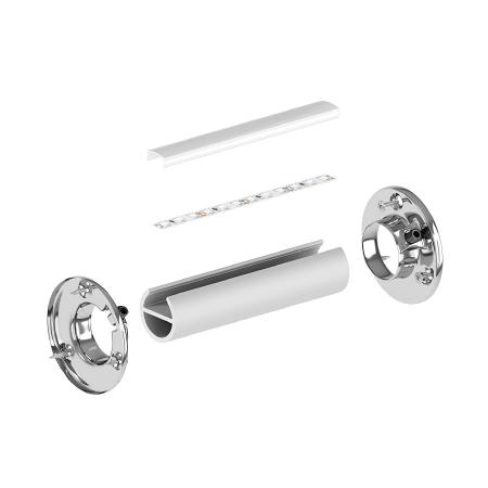 Profil Aluminiu LED argint anodizat P19-1 Dispersor opal 2M [4]